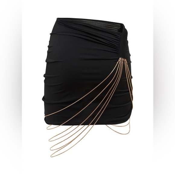Mugler Chain Detail Ruched Skirt - Picture 3 of 11